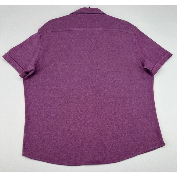 Apt 9 Premier Flex Raspberry Button Polo Short Sleeve Shirt L - Picture 3 of 5